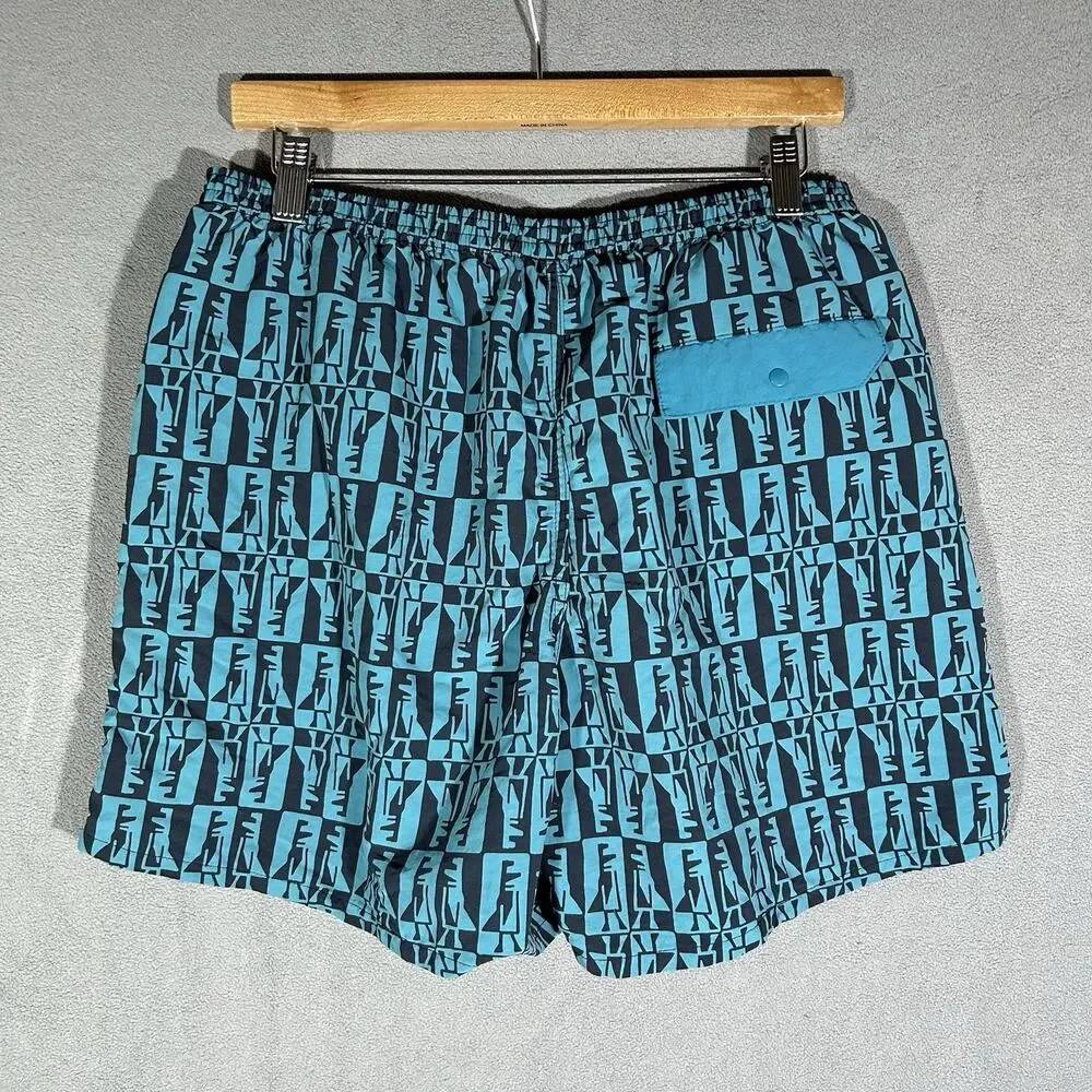 Patagonia Swim Baggies Shorts Trunks Men's Medium Blue Aztec Lined 4.5
